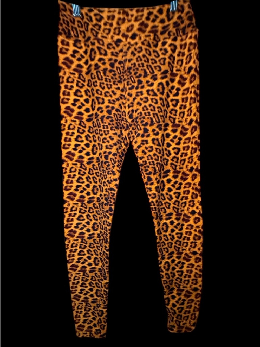 LuLaRoe Orange and Black Leopard Print Leggings
